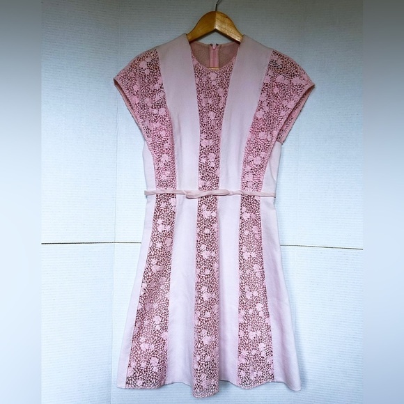 GIAMBATTISTA VALLI Lace Pattern Mini Dress light pink - Picture 4 of 10